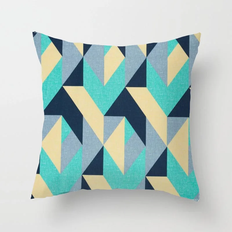 

Tile Geometry Cushion Cover Small Throw Pillow CasePillowcase Sofa Cover Square 45cmx45cm