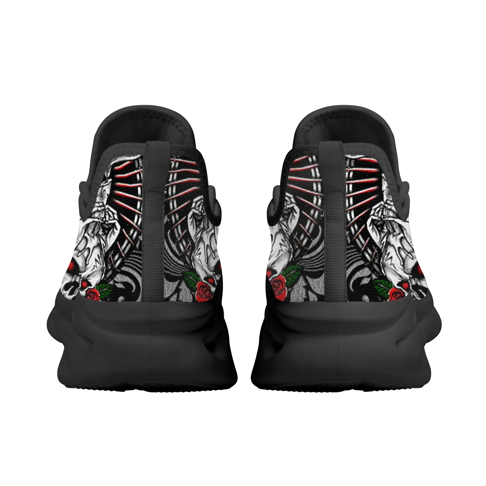 Gothic Rose Skull Girls Brand Design Sneakers Summer Lightweight Lace Up Running Shoes Non-Slip Female Footwear Gift Zapatos