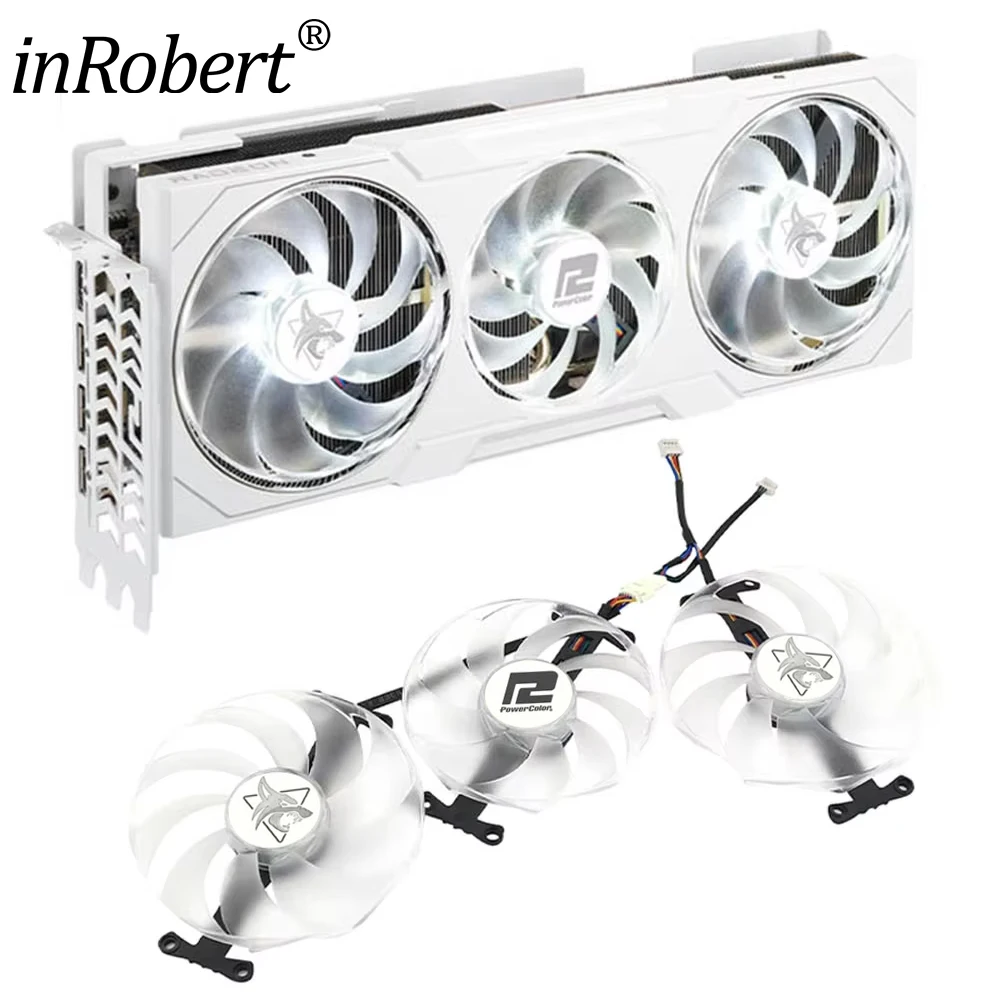 Powercolor Two Fans Video Card Fan Replacement for Powercolor RX 7900 XTX Hellhound ...