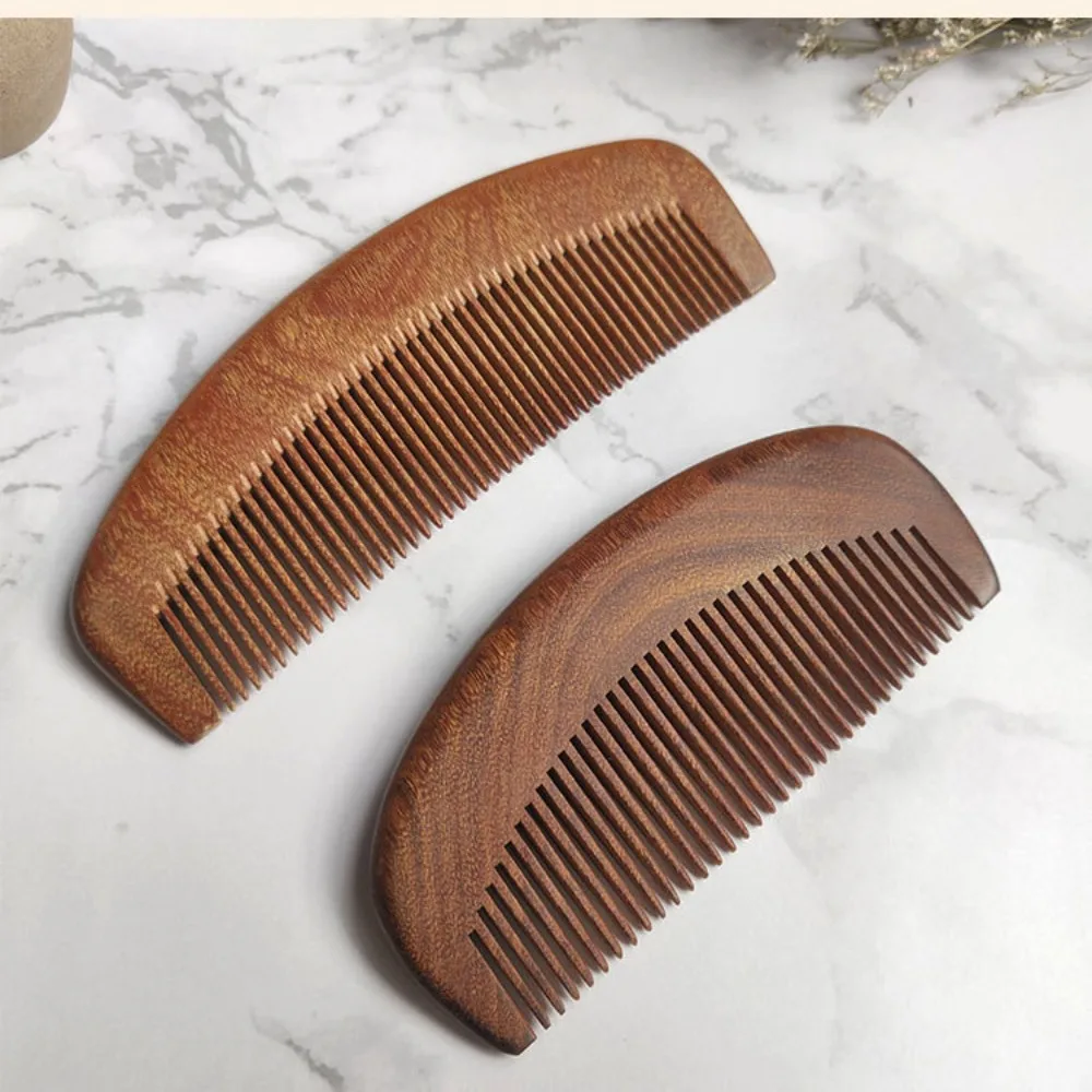 New Natural Labor Wooden Comb Meridian Massage No-snags Wood Comb Curly Hair Straight Wide Tooth Comb Girl