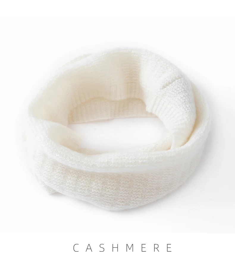 Herbst Winter Alashan 100% Reinem Kaschmir frauen Gestrickte Hals Wärmer Gefälschte Kragen Hals Schutz Schal High Neck Schal – Detail 16