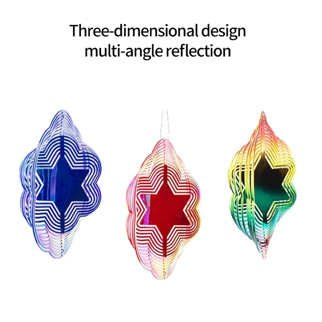 3D-S Forgó Szélcsengő Lézer Madár-Visszatelepítő Madárellenes Lógós Fonók Madár Ijesztő Kerti Dekoráció Erkély Gyümölcsös Díszek - Image 6