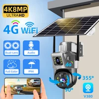 V380 PRO 8MP 4G caméra de sécurité extérieure suivi automatique 4K Vision nocturne double lentille PIR CCTV Protection de sécurité 1