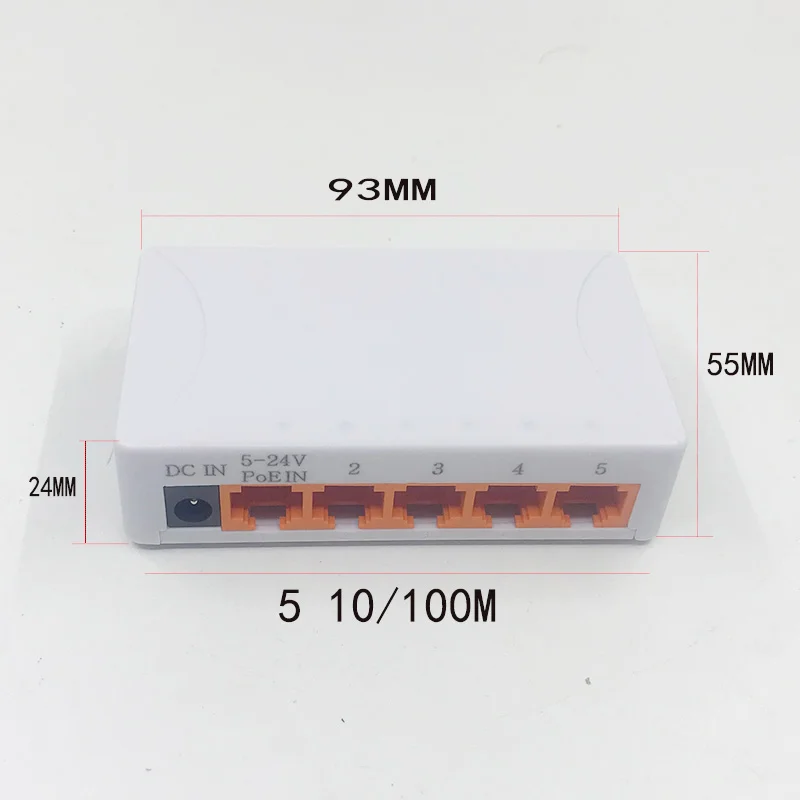미니 고속 이더넷 LAN, 네트워크 스위치 스위처 허브, VLAN 지원, RJ45, 1 개, 100Mbps, 5 포트, 핫 세일