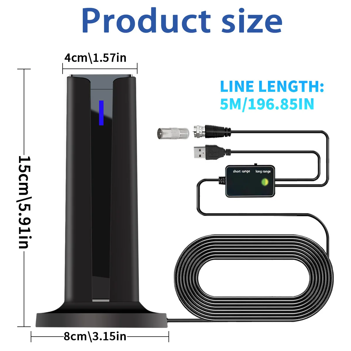 25DBI Digital Antenna for Smart TV Indoor 6000 Miles Long Range Reception 4K 108