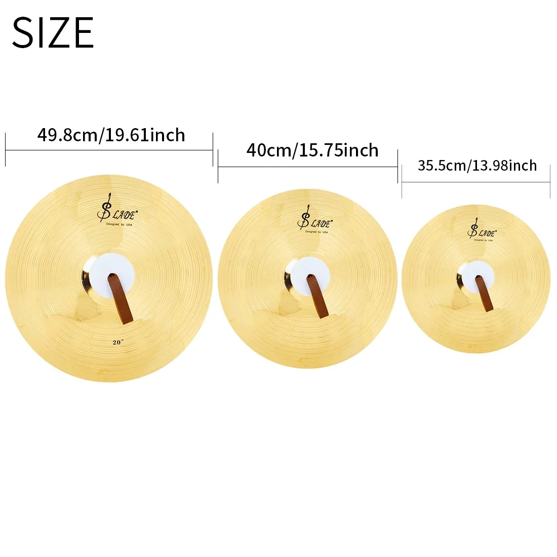 SLADE 14/16/20 Inch Cymbals Alloy Pair Cymbals Percussion Instrument Symphony Orchestra Band Ensemble Performances