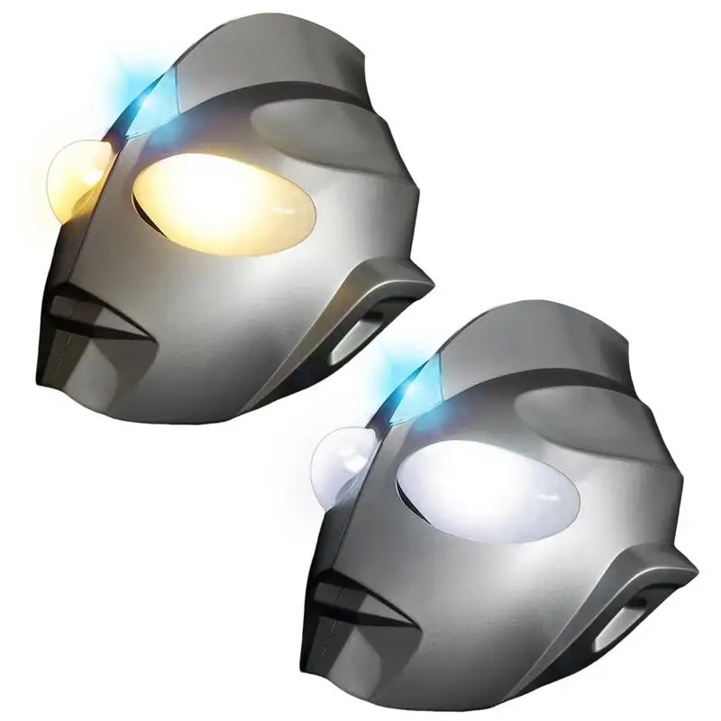 

Creative Anime Ultraman Headgear Tigas Helmets Glowing Headgear Halloween Performance Cosplay Simulation Headgear Gifts for Kids