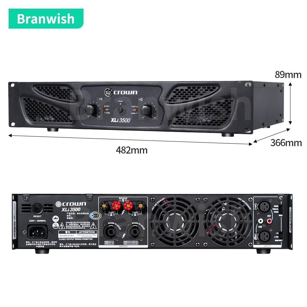 

Power Amplifier Professional Audio DJ Equipment XLi 3500 For Line Array Speakers Subwoofer Speakers Stage Wedding KTV Home Use