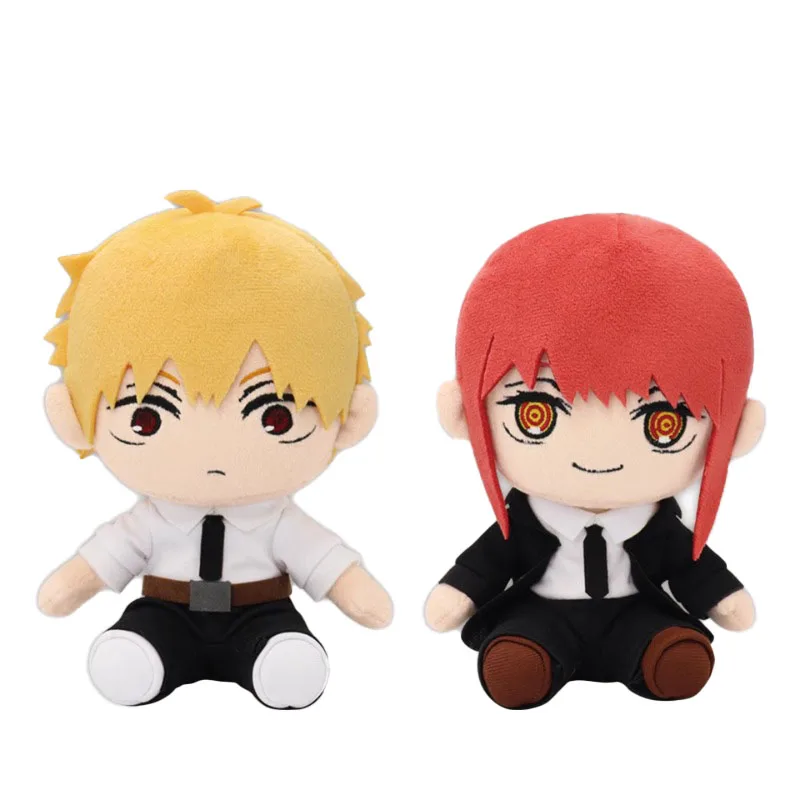 Merci In Magazzino Genuino Taito Denji Makima 18Cm Autentico Cartone Animato Anime Figura Peluche Ripiene Regalo Di Compleanno Super Carino