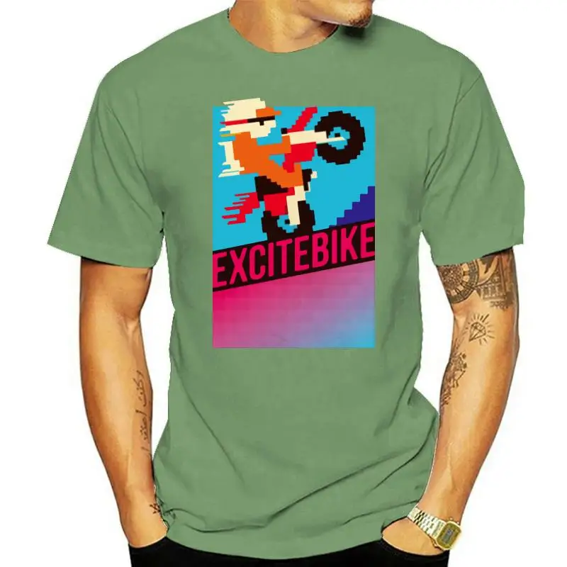 

Men t-shirt Excitebike Old Classic Retro Game T Shirt tshirt Women t shirt