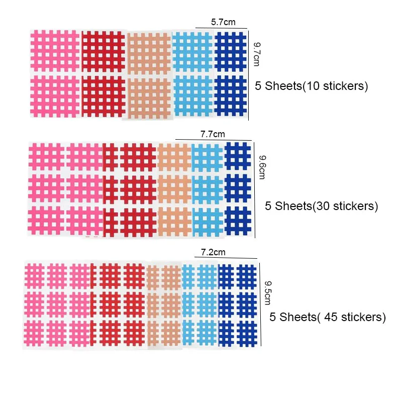 15 Sheets/lot Kinesiology Tape Stickers Pain Relief Body Tape Sports Acupoint Muscle Physiotherapy Therapy Muscle Cross Tape