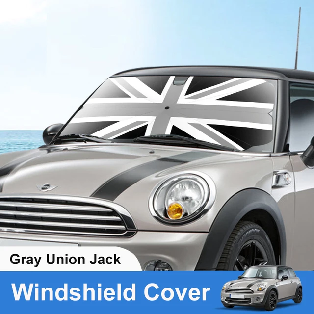 Auto Sonnenschutz Abdeckung Windschutzscheibe Fenster Schatten Vorne Sonne  Block Für MINI Cooper Union Jack Styling UV Reflektor Faltbare