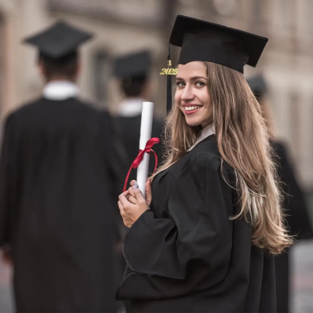 Graduation Gown Cap Tassel Set Graduation Dressing Up Costume Unisex Academic Robe And Cap For High School/University