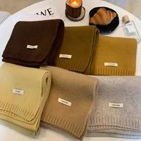 100% Australian Pure Wool Scarf Women's Winter New Korean Style Furry High-End Knitted Versatile Couple Neck Warmer