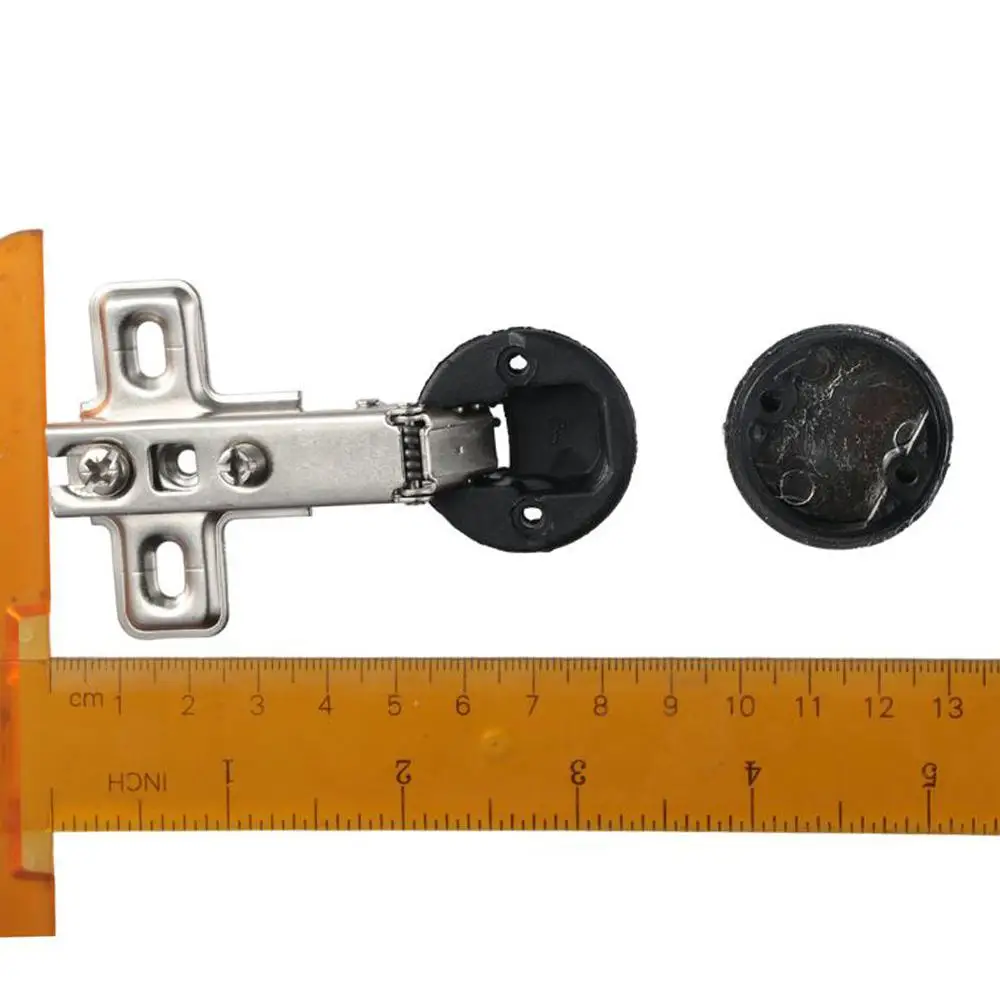 Cold Rolled Steel Glass Door Hydraulic Hinge ABS Plastic Dia 26mm Hole Straight Arm Hinge Silver Concealed Worker
