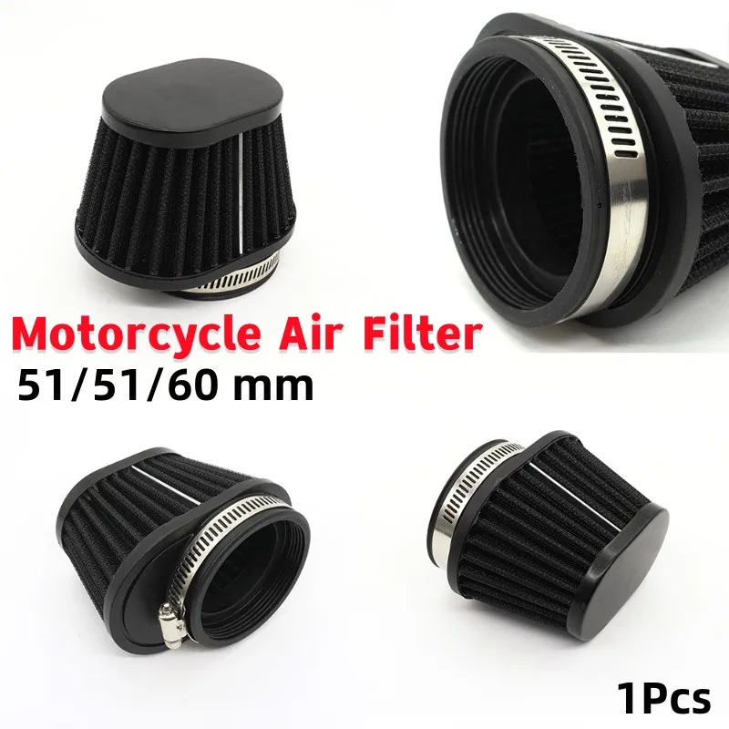 

1Pcs 51/55/60mm Universal Motorcycle Air Filter Intake Induction Motorbike Air Modified Air Filter Exhaust Filter Mushroom Head