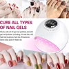 84W Smart UV LED Nail Dryer Lamp 5S Fast Drying 42 LEDs Nails Gel Polish Curing Lamp Manicure Machine 5