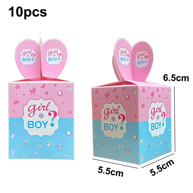 10Pcs Gender Reveal Decorations scatole di caramelle regalo per bambini  scatole per bomboniere per feste per Baby Shower scatole per dolcetti  carine scatola per biscotti di carta - AliExpress