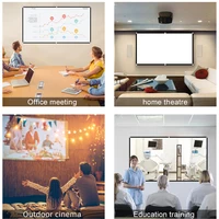 60-200 Inch Portable Foldable Projector Screen High Density White Less Creases Soft Projection Screen 16:9 Indoor Outdoor - Image 5