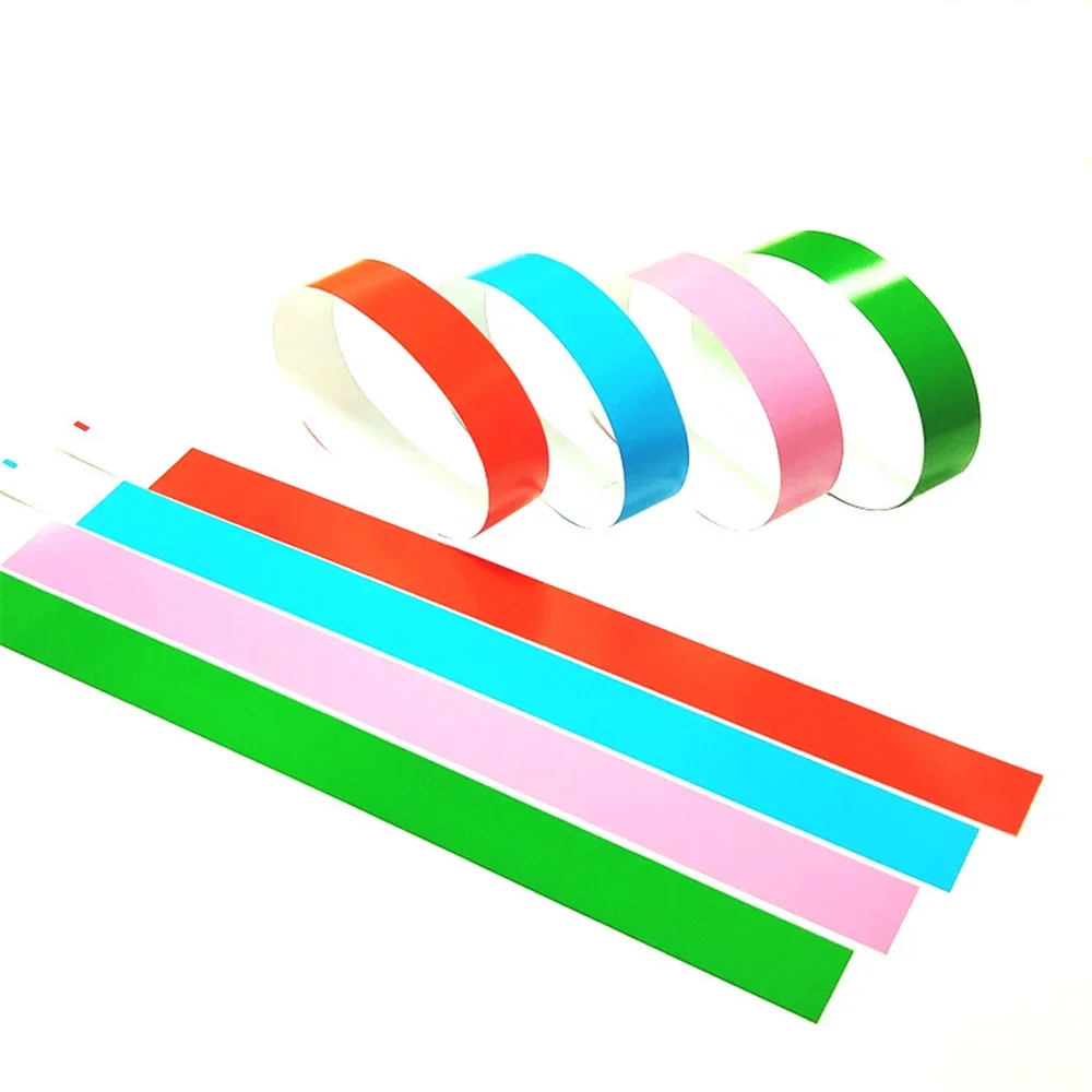 100-1000pcs Count Colorful Paper Neon Identification Wristbands Mixed Multicolor Colors Waterproof Bracelets for Events Festival waterproof paper wristbands