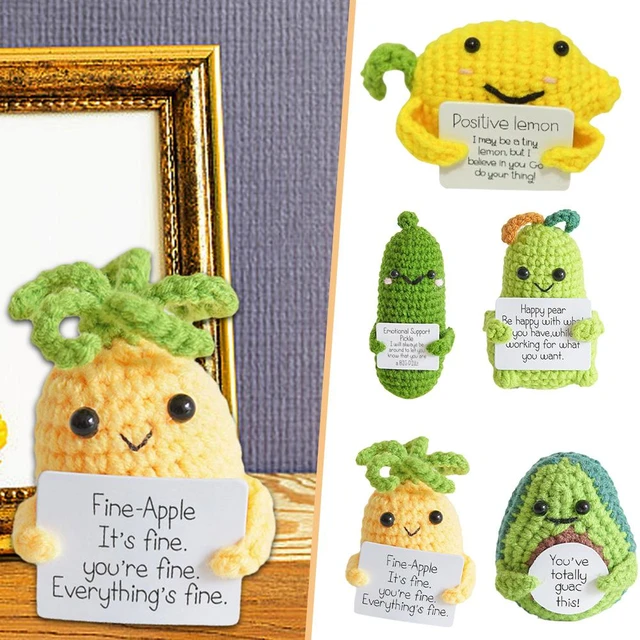  Handmade Emotional Support Knitted Gift, 12 Styles Available,  Cute Crochet Positive Pickle, Avocado Knitting Doll, Funny Emotional  Support Pickle Gifts for Christmas Birthday New Year (Avocado) : Home &  Kitchen