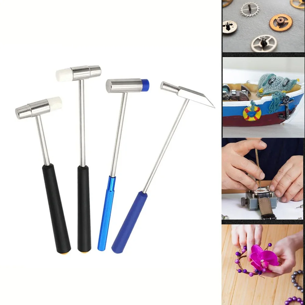 Mini Hammer Rubber Hammer Small Hammer Repair Tool Watch Strap Bracelet Soft And Hard Hammers DIY Metal Rubber Hammer Double Head For Repair Watch