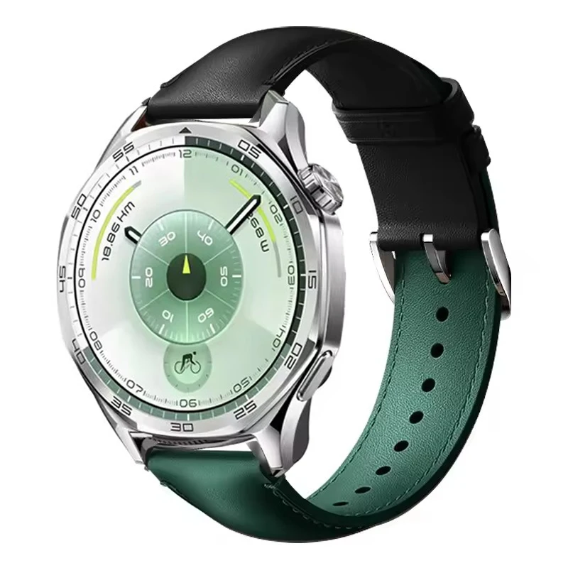 Premium 22MM Leather Sports Strap - Soft, Comfortable Bracelet in Vibrant Colors