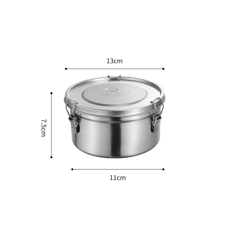 Description Picture 5 of item304 Stainless Steel Microwave Lunch Box Office Thermal Lunchbox Anti-leak Bento Boxs Food Fruits Snacks Fresh-keeping Picnic Box