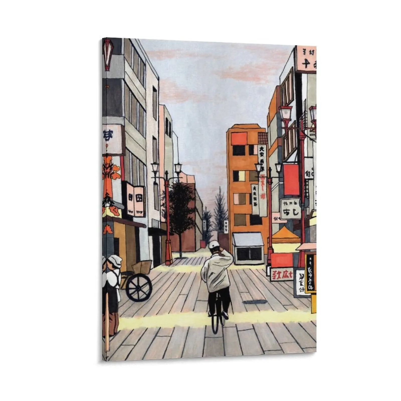 

Early Morning Ride in Japan Canvas Painting Decoration home aesthetic room decor stickers & posters decorative items for home
