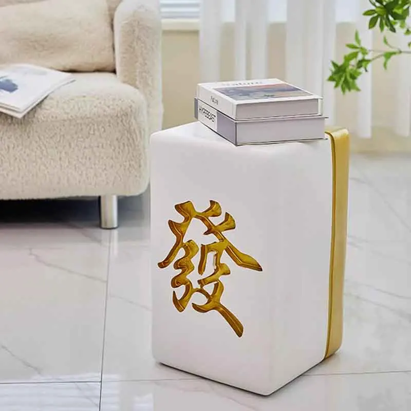 

Статуя Маджонга из смолы, журнальный столик для гостиной, дивана, боковой столик, креативные поделки, чайный столик, Скандинавская мебель, украшение, стол для хранения