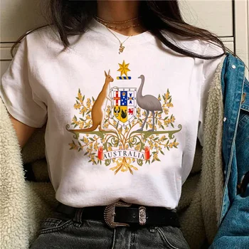 Australia t-shirts women designer manga streetwear t-shirts female 2000s Japanese clothing women's fun casual tops 1