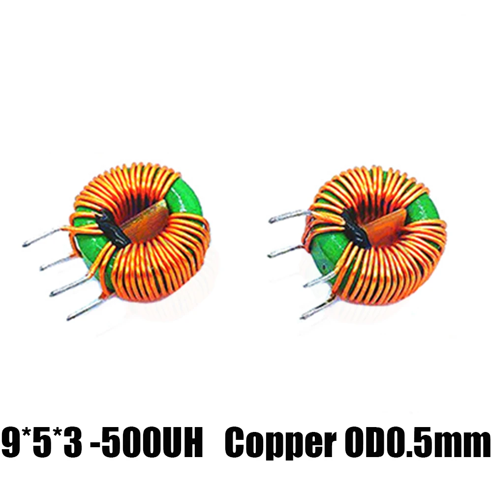 10Pcs 500UH 9-5-3 Toroid Core Common Mode Inductor Choke Coil Switching ...