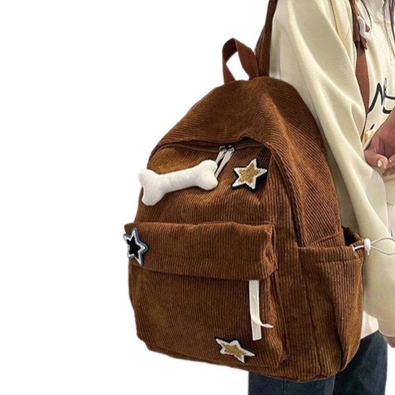 Y2K Fashion Backpack Star Pattern Bag Aesthetic Backpack Lightweight Laptop Bag for Women Perfect for School & Travel