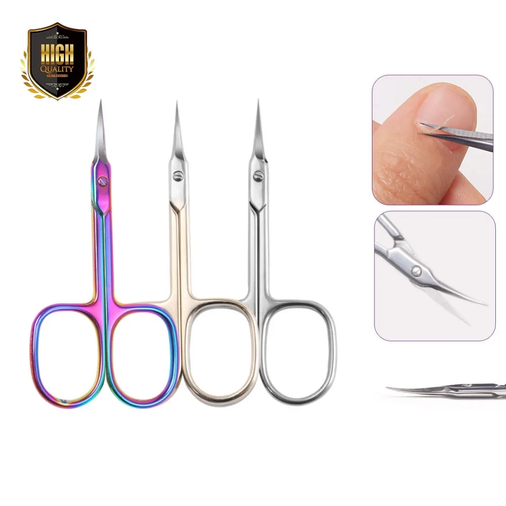 

Cuticle Scissors Germany Curved Blade Nail Scissors Pedicure Beauty Grooming Tools for Nail Eyebrow Eyelash Dry Skin