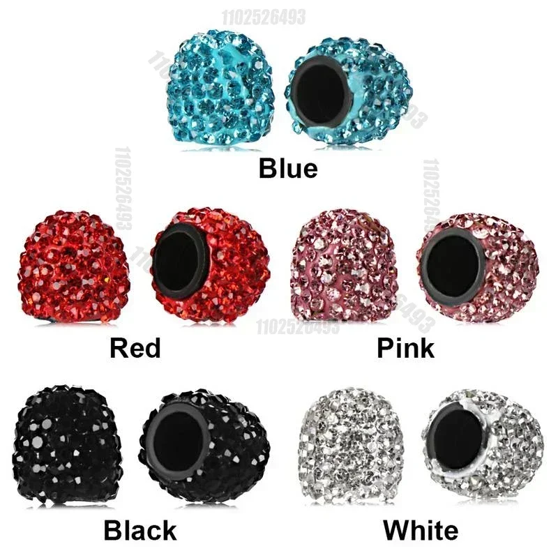 Rhinestone ABS Car Tire Valve Caps Bling Wheel Covers
