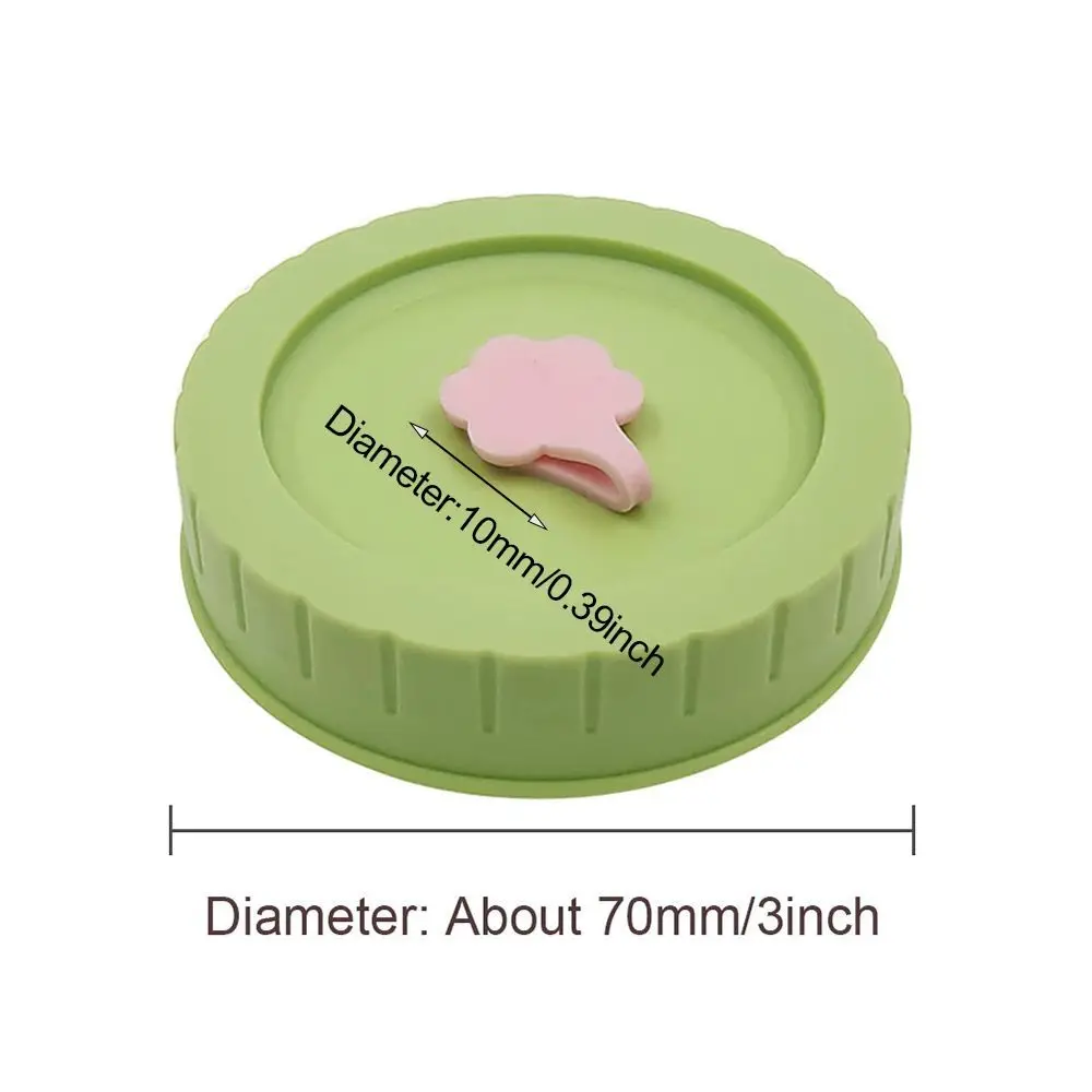 Cute Plastic Mason Jar Lids With Straw Hole Leak-Proof Jar Caps Food Storage Canning Lids Kitchen & Dining Supplies