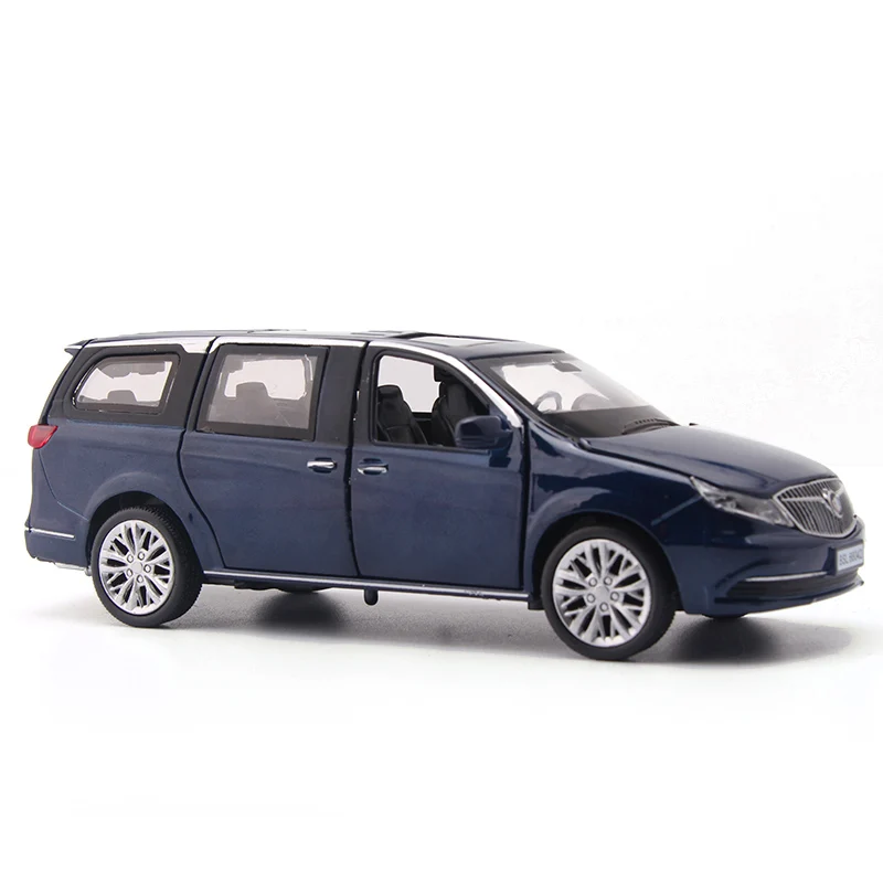 1:32 Buick Gl8 Business Car Mpv Alloy Car Model Six-Door Simulation Sound And Light Pull Back Toy Car Decoration Boy Collection lego cars