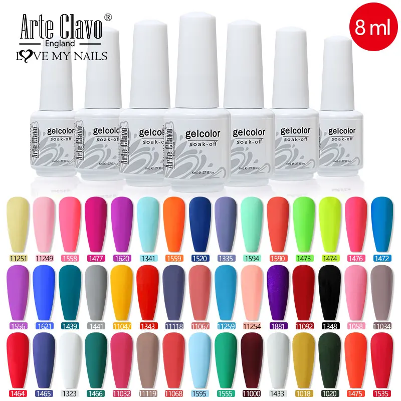 Arte Clavo smalto Gel per unghie per strumenti per Manicure smalto Gel da 8ml per unghie Design bisogno di lampada per unghie vernice Gel UV per Nail Art