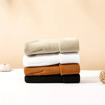 4pcs Baby Hat Knit Cuffed Beanie for Boys and Girls Winter Warm Knitted Beanie Hats for Skiing Outdoor 2