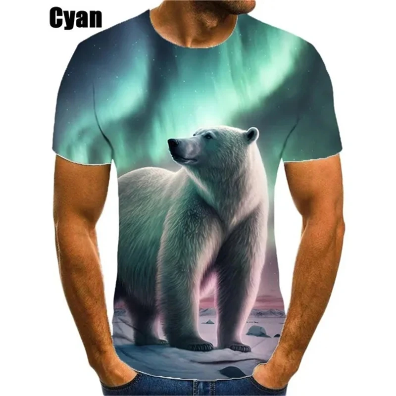 

3New Summer Polar Bear MenWomen Casaul Funny 3D Printed T Shirt Streetwear Outdoor Short Sleeve Hip Hop Sreet Tees Top TShirt