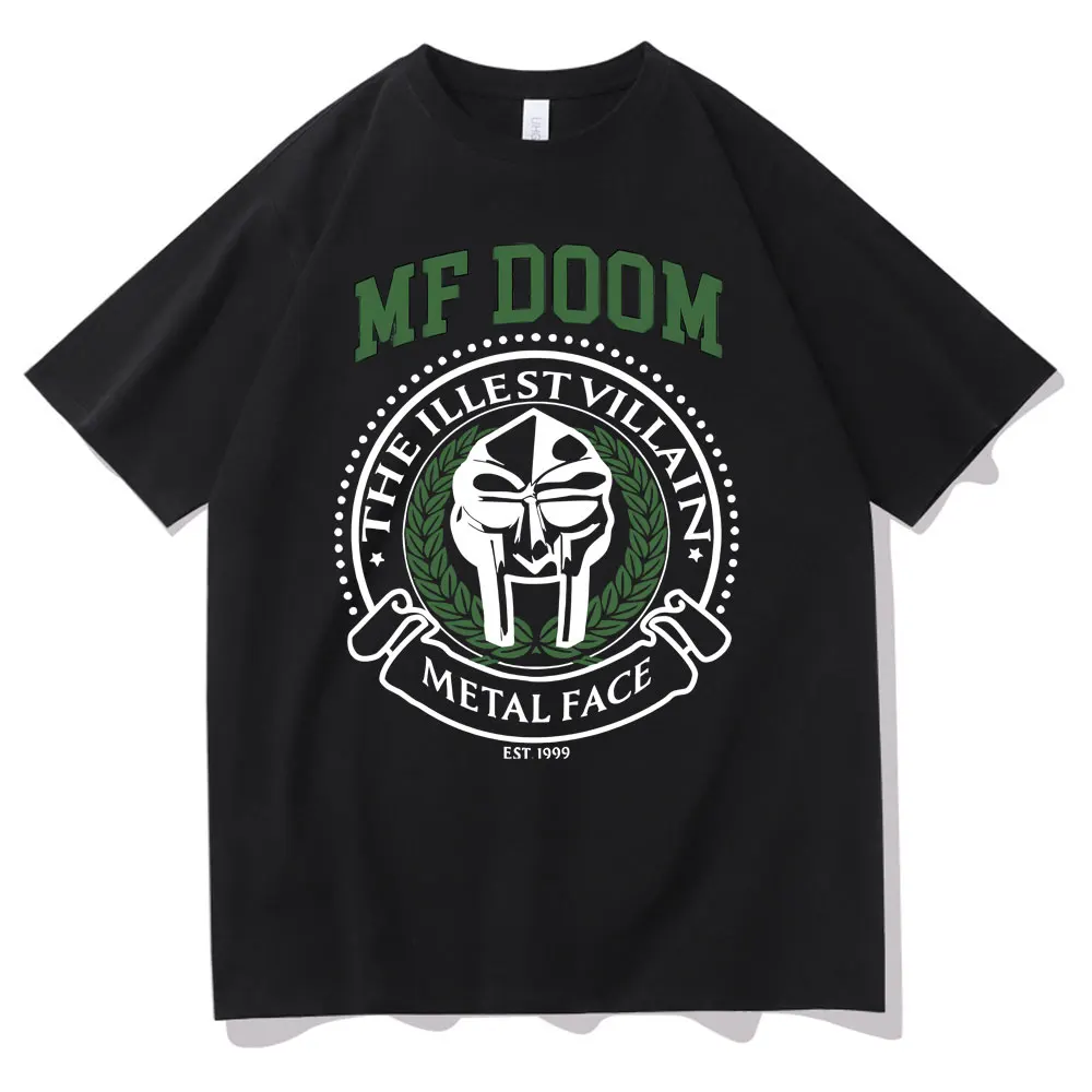 

Rapper Mf Doom Madvillain The Illest Villain Metal Face Graphic Print Tshirt Male Vintage Oversized T-shirt Men Hip Hop T Shirts