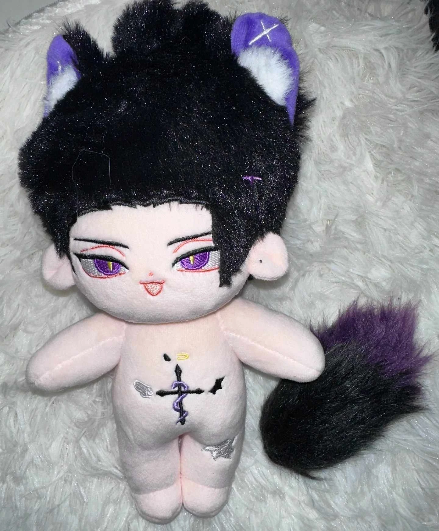 

In Stock Cute Xia You Jie Animal Monster Beast Ears Tail 20cm Body Anime Cartoon Handsome Pillow Dress up Cosplay Gift