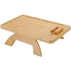 Bamboo Sofa Tray Table, Clip On Side Table Couch Arm With Phone Holder 3