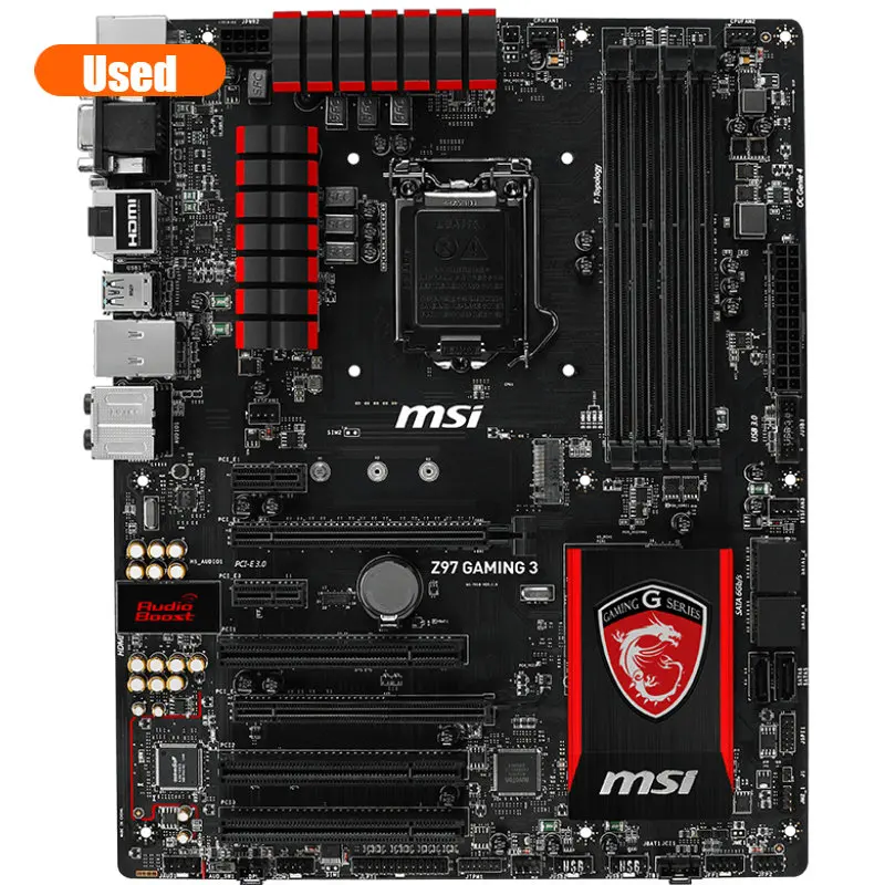 Msi Z97 Gaming 3 With Intel Lga 1150 Ddr3 Usb 3.0 Atx Motherboard Used