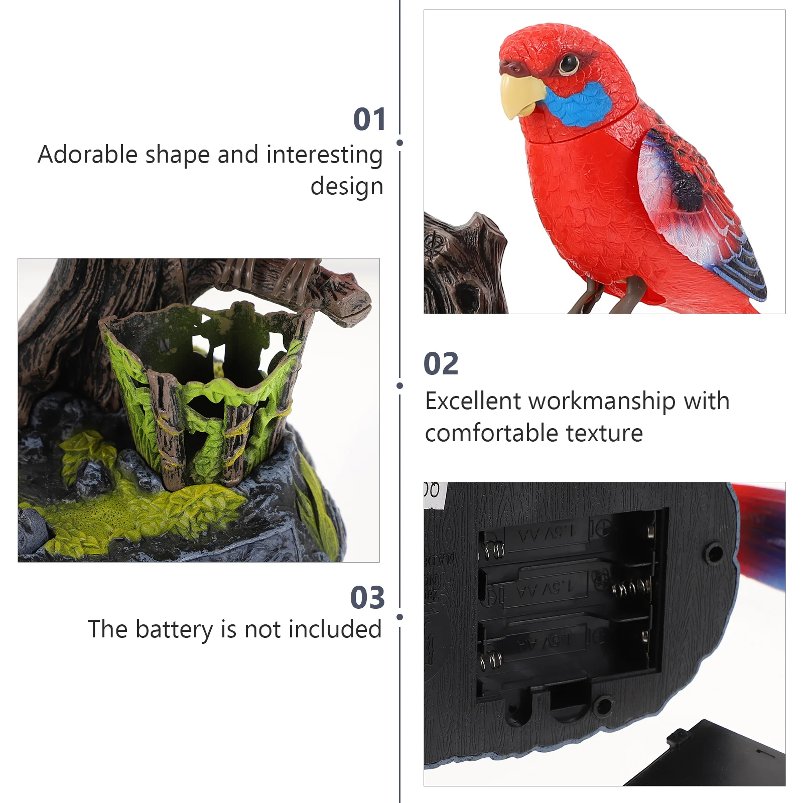 Parrot Voice Control Toy Recording Talking Children’s Toys Electric Educational Abs Desktop Bird 3