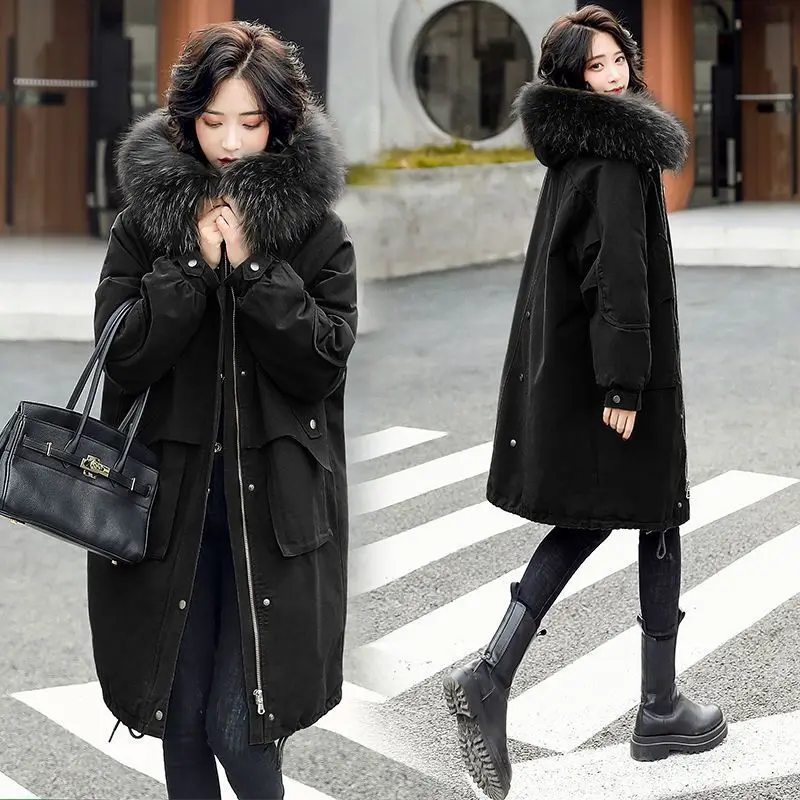 Women's Lightweight Winter Fashion Clothes Plus Size Fleece Long Coats Jackets Parka Winter Warm Coat