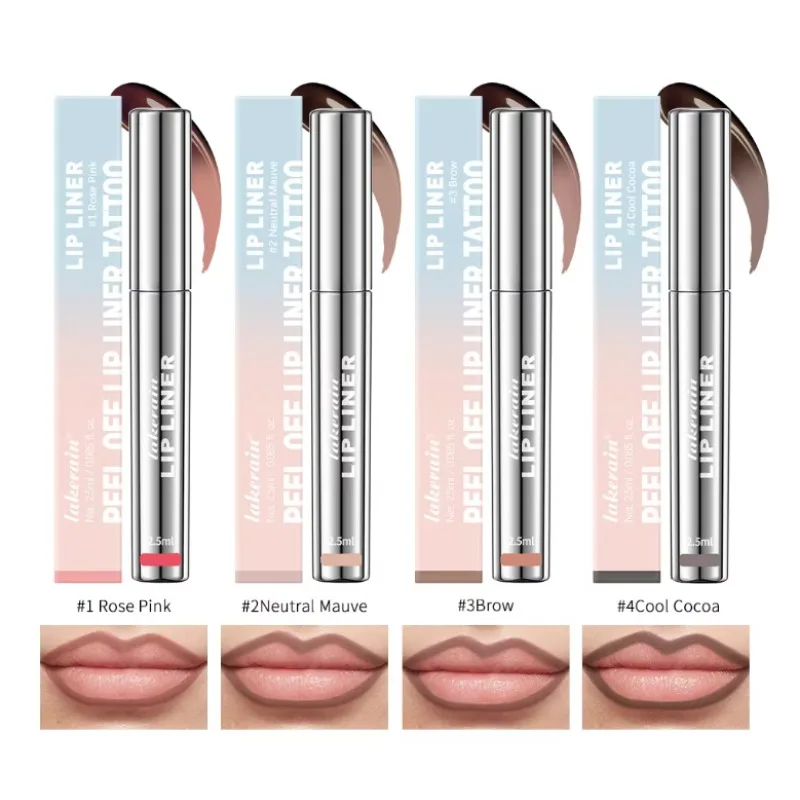 Lip Liner Lipgloss Lip Tint Lip Stain Cosmetic tool For Brown Waterproof Peel Off Tattoo Matte Contour Tear-off