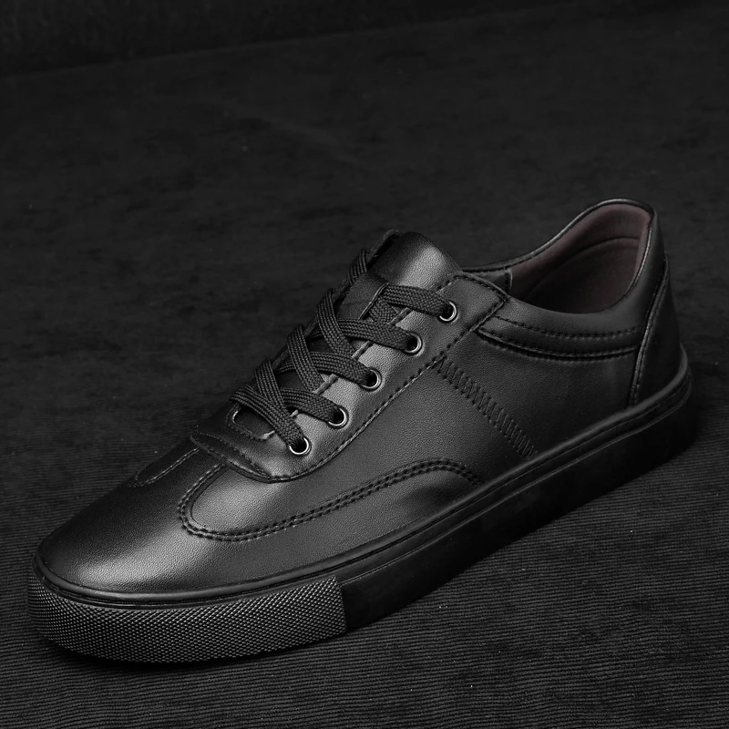 

High Quality Men's Genuine Leather Casual Round Toe Shoes E Men's Lightweight Comfortabl Outdoor Walking Lace Up Adulto Shoes