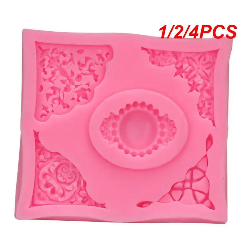 

1/2/4 шт. винтажная кружевная угловая рельефная доска силиконовая форма европейские ювелирные изделия Помадка Торт Шоколад Мыло Форма украшение