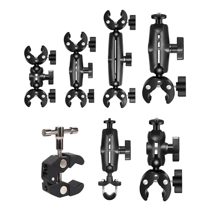 Versatile Double Socket Arm Clamp with Strong Clip